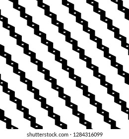 Diagonal zigzag lines background. Linear backdrop. Jagged stripes motif. Curves image. Digital paper, textile print, web design. Triangular waves ornament. Seamless pattern.