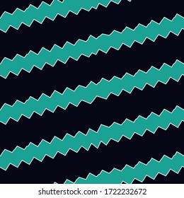 Diagonale Zickzacklinien nahtloses Muster. Gestreifter Hintergrund. Die getilgten, zerbrochenen Linien formen Tapeten. Gespannte, gewölbte Streifen-Figuren. Ziergegend aus gezackten Streifen. Lineare Wellen motif. Kurven drucken. Vektorgrafik
