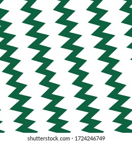 Diagonal zigzag lines seamless pattern. Striped background. Angled jagged stripes ornament. Tilted broken line shapes wallpaper. Linear waves motif. Slanted wavy stripe figures. Curves print. Vector