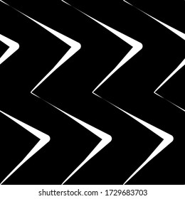 Diagonal zigzag lines seamless pattern. Angled jagged stripes ornament. Linear waves motif. Tilted broken line shapes wallpaper. Curves print. Striped background. Slanted wavy stripe figures. Vector