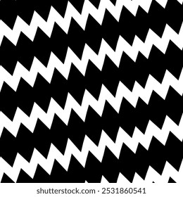 Diagonale zigzaglijnen naadloos patroon. Lineaire golven motief. Gestreepte achtergrond. Schuine golvende streepfiguren. Gehoekte gekartelde strepen ornament. Curven afdrukken. Gekantelde gebroken lijnvormen behang. Vector.