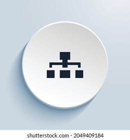 diagram 3 fill pixel art icon design. Button style circle shape isolated on white background. Vector illustration