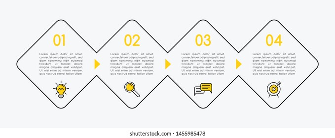 Diagram with 4 options. Infographic. Vector