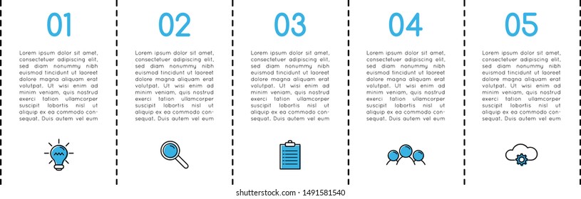 Diagram with 5 options. Infographic. Vector