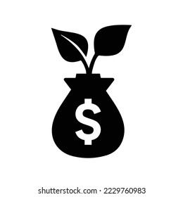 Diagram, agriculture, financial, gain icon. Black vector graphics.