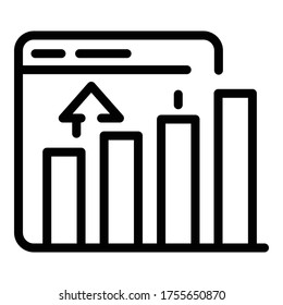 Diagram application icon. Outline diagram application vector icon for web design isolated on white background