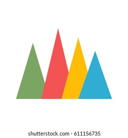 Diagram Area Flat Vector Icon. Flat icon isolated on the white background. Editable EPS file. Vector illustration.