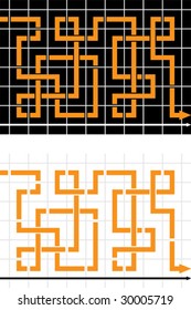 diagram arrow lost in rectangular grid