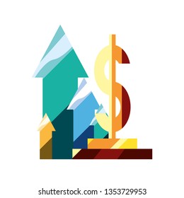 diagram arrows dollar