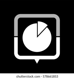 Diagram  - black vector icon