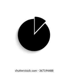 Diagram - black vector icon  with shadow