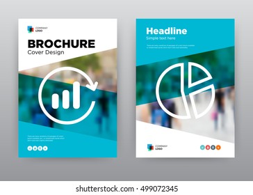 Diagram Blue Pie Chart Target Minimalist Trend Business Corporate Social Life annual report brochure flyer design template stock vector, Leaflet abstract flat background, layout A4 size, EPS, 2016