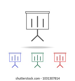 Diagram board line icon. Elements in multi colored icons for mobile concept and web apps. Icons for website design and development, app development on white background