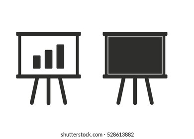 Diagram Board Vector Icon. Black Illustration Isolated On White Background For Graphic And Web Design.