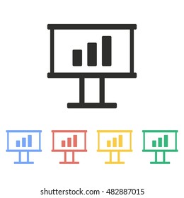 Diagram board vector icon. Illustration isolated on white background for graphic and web design.