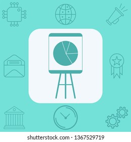 Diagram board vector icon sign symbol