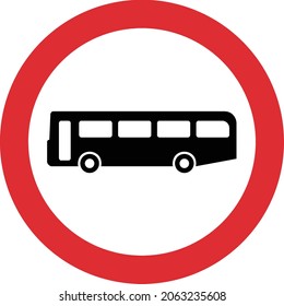 Diagram, Buses prohibited, road signs in the United Kingdom