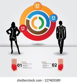 Diagram and business concept,abstract,vector