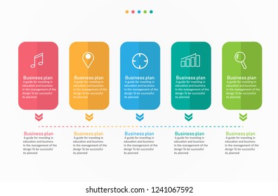 diagram Business and Education By Step 5 Stepsdesign  vector illustration