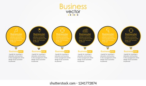 diagram Business and Education By Step 6 Stepsdesign  vector illustration