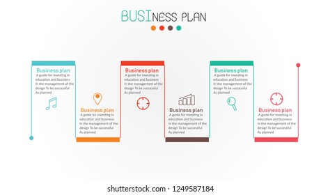diagram Business and Education By Step 6 Stepsdesign  vector illustration