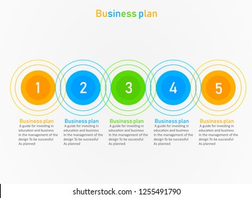 diagram Business and Education By Step 5 Stepsdesign  vector illustration