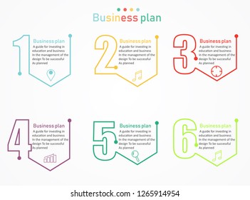 diagram Business and Education By Step 6 Stepsdesign  vector illustration