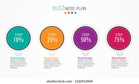 diagram Business and Education By Step 4 Stepsdesign  vector illustration
