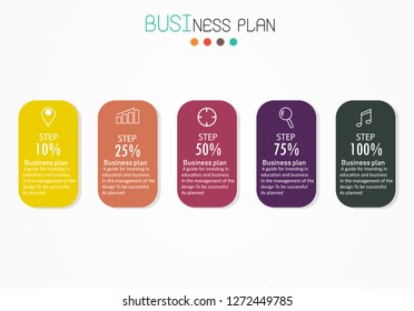 diagram Business and Education By Step 5 Stepsdesign  vector illustration