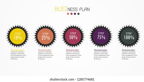 diagram Business and Education By Step 5 Stepsdesign  vector illustration