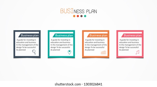 diagram Business and Education By Step 4 Stepsdesign  vector illustration