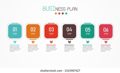 diagram Business and Education By Step 6 Stepsdesign  vector illustration