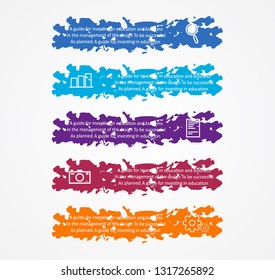 diagram Business and Education By Step 5 Stepsdesign  vector illustration
