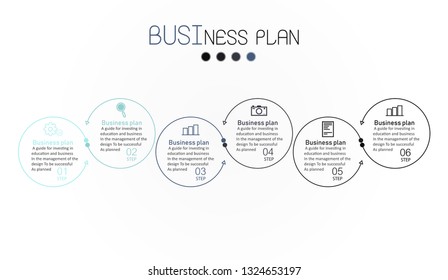 diagram Business and Education By Step 6 Stepsdesign  vector illustration