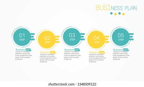 diagram Business and Education By Step 5 Stepsdesign  vector illustration
