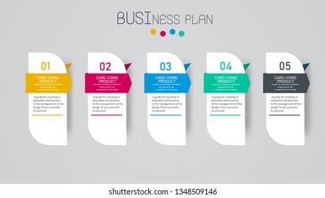 diagram Business and Education By Step 5 Stepsdesign  vector illustration