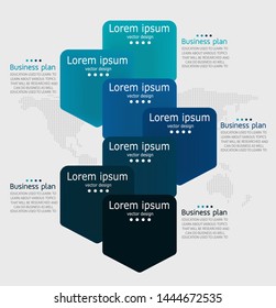 diagram Business and Education By Step 7 Steps. design  vector illustration.