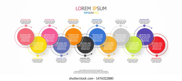 diagram Business and Education By Step 12 Stepsdesign  vector illustration