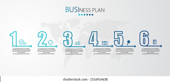 diagram Business and Education By Step 6 Steps design  vector illustration