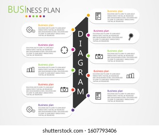 diagram Business and Education By Step 10 Stepsdesign  vector illustration