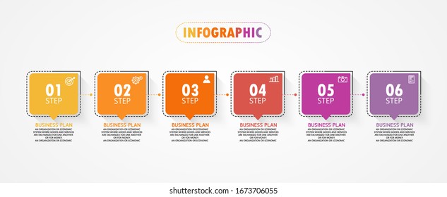 diagram Business and Education By Step 6 Stepsdesign  vector illustration