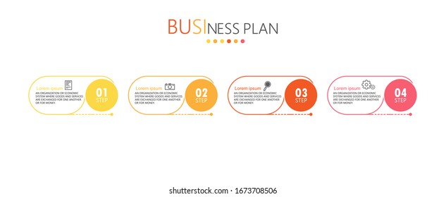 diagram Business and Education By Step 4 Steps design  vector illustration