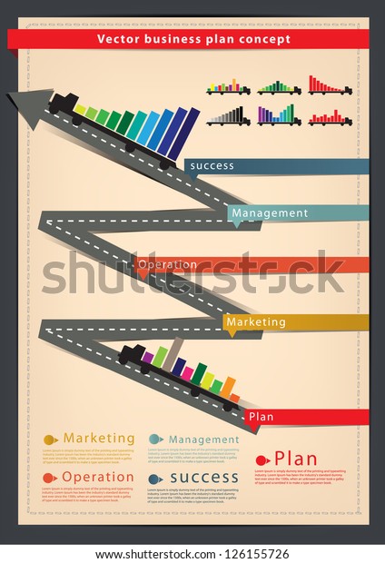 Diagram business plan concept With truck,
Modern Design template /
infographics