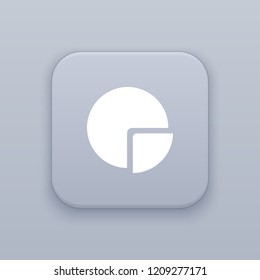 Diagram button, best vector on a gray background