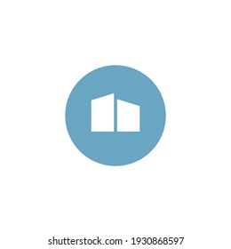 Diagram button icon vector logo design template.