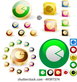 Diagram button set. Vector great collection.