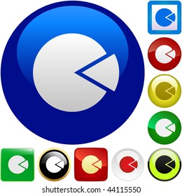 Diagram buttons. Vector set.