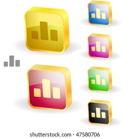 Diagram buttons. Vector set.