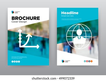 Diagram Chart Blue World Globe Minimalist Trend Business Corporate Social Life annual report brochure flyer design template stock vector, Leaflet abstract flat background, layout A4 size, EPS, 2016