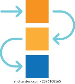 Diagramm Graph Icon Vektorgrafik Flach Illustration